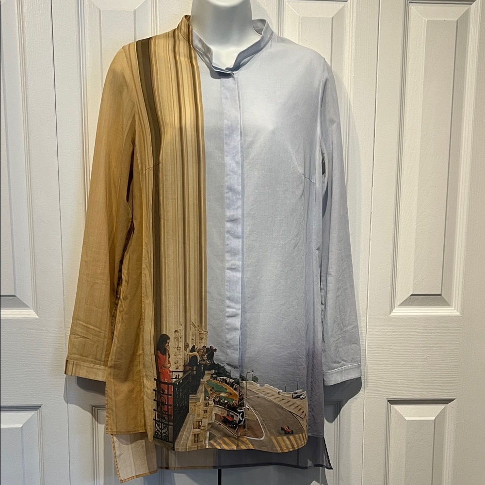 Akris Monte Carlo‎ Grand Prix Tunic Top Blouse Size 12